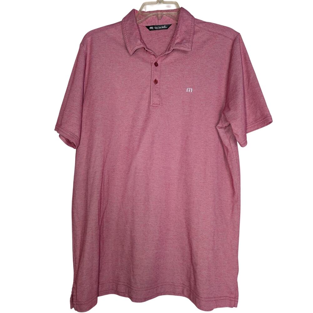 Mens Large Pink Travis Matthew Golf Polo Shirt